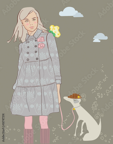 Girl with dog