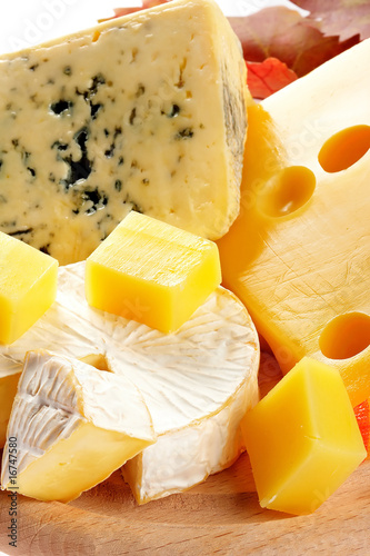 Various types of cheese composition