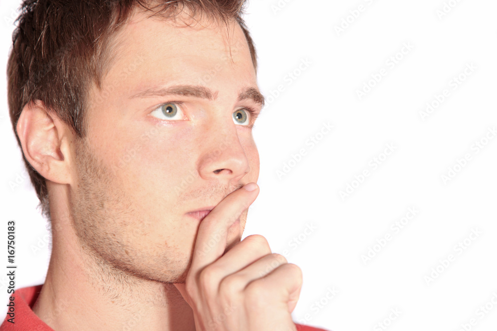 Fototapeta premium Mann in Gedanken