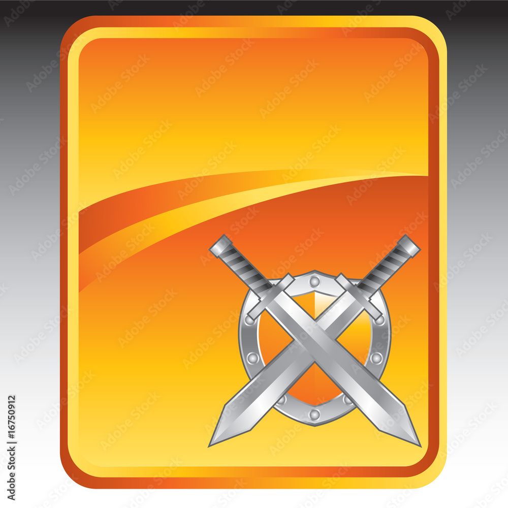 sword and shield on gold background sword and shield on gold background