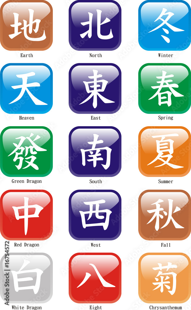 Mah Jongg Tiles and Characters Mah Jongg Tiles and Characters