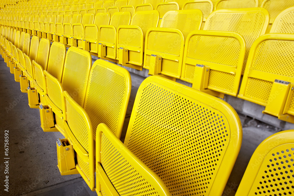 Fototapeta premium Sitzreihe im Stadion