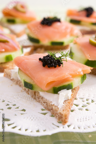 Smoked Salmon Canape photo