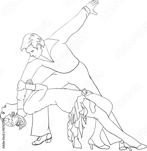 vector - latina dancers isolated on background