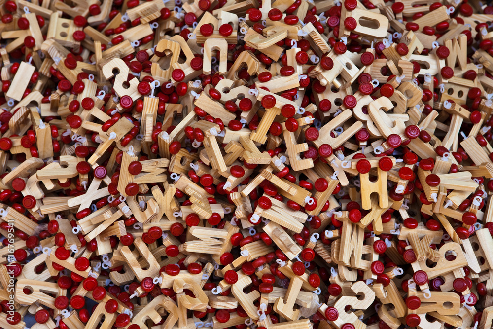 Fototapeta premium Lettere di legno