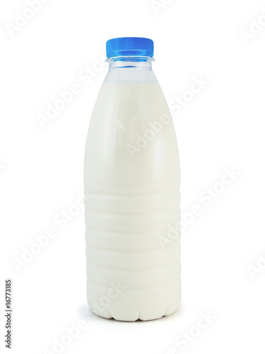 milk in plastic bottle