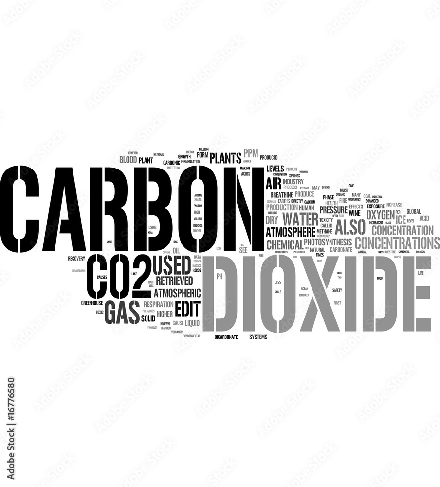 Co2 - Carbon word cloud