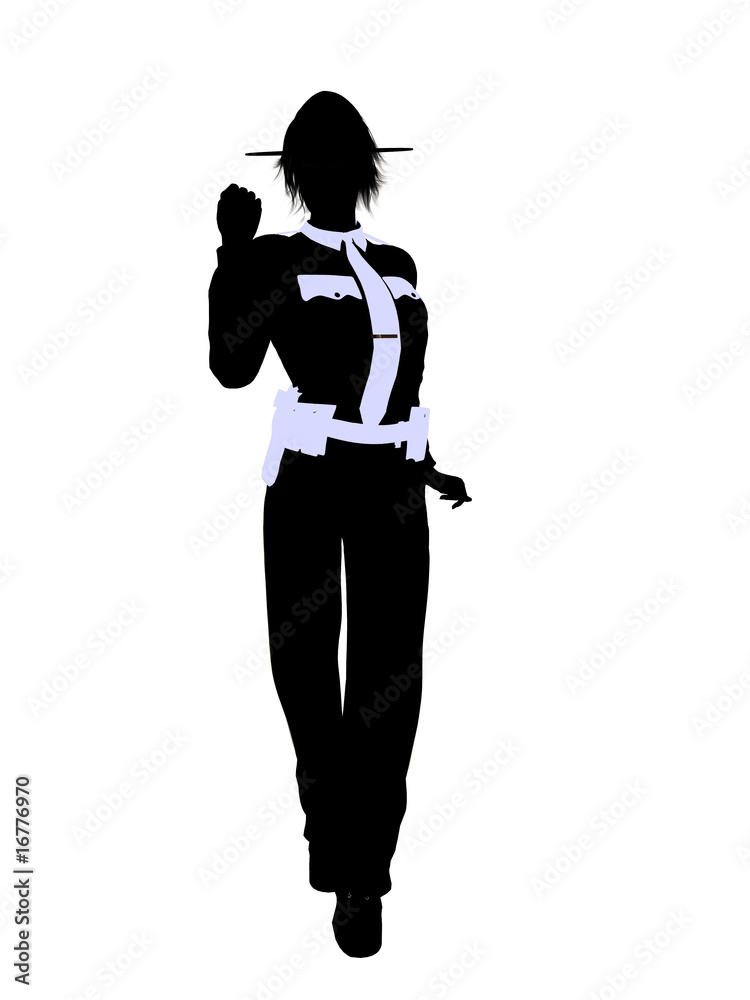 Female Police Officer Illustration Silhouette Female Police Officer Illustration Silhouette