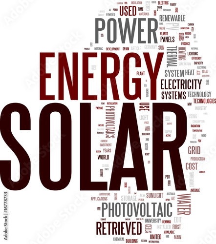 Solar energy tag cloud