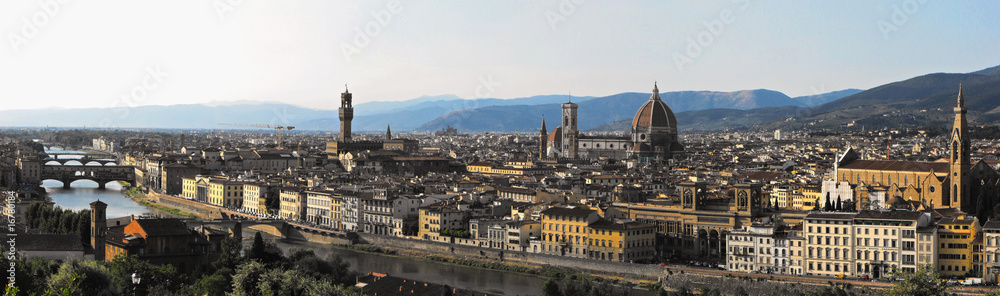 Florence panorama with iconic Renaissance buildings