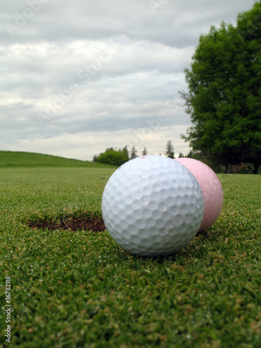 Golf Balls on Green