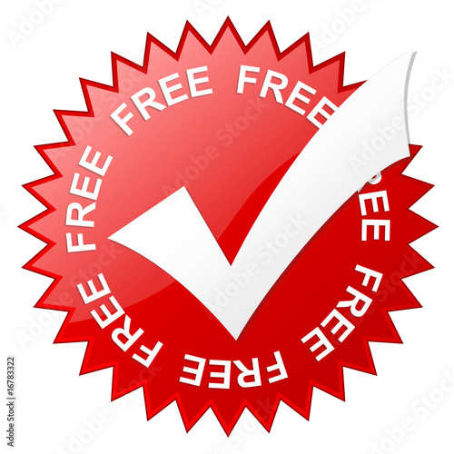"FREE" vector stamp (red)