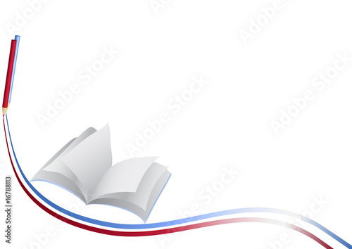 sfondo libro e matite