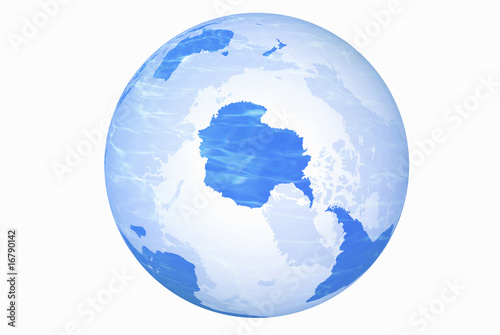 地球儀、南極