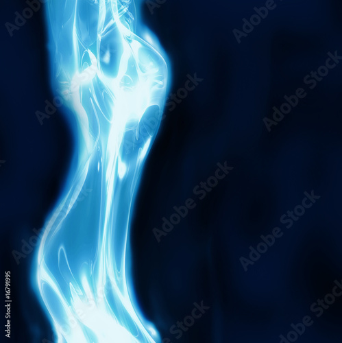 abstract female blue