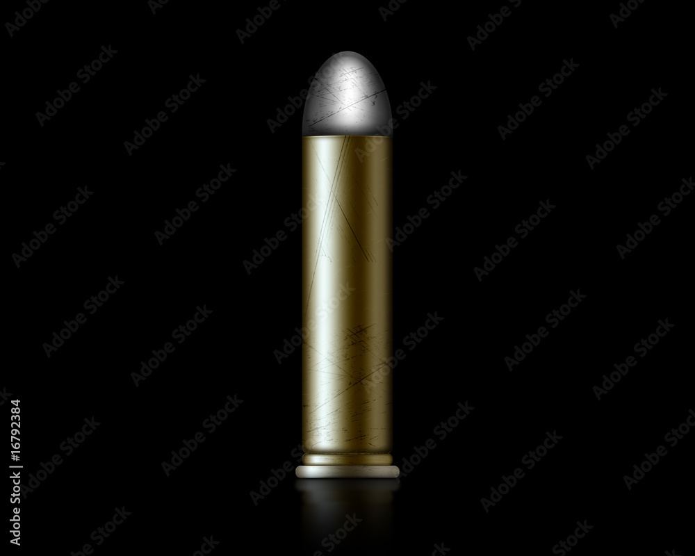 Bullet isolated on black background Bullet isolated on black background