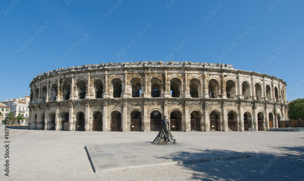 Arenas of Nimes,  Roman amphitheater in Nimes, France