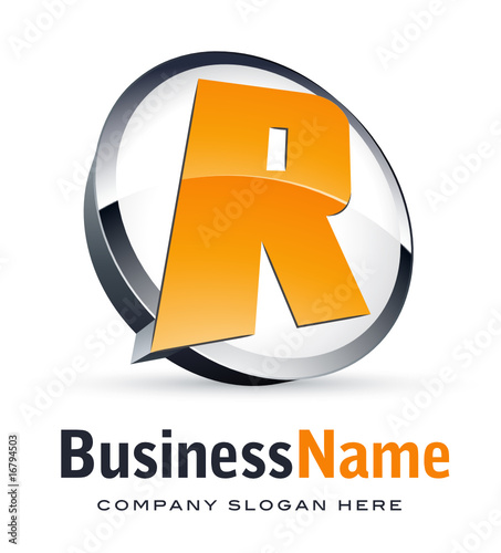 Alphabet logo design, letter R