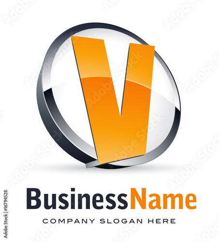 Alphabet logo design, letter V
