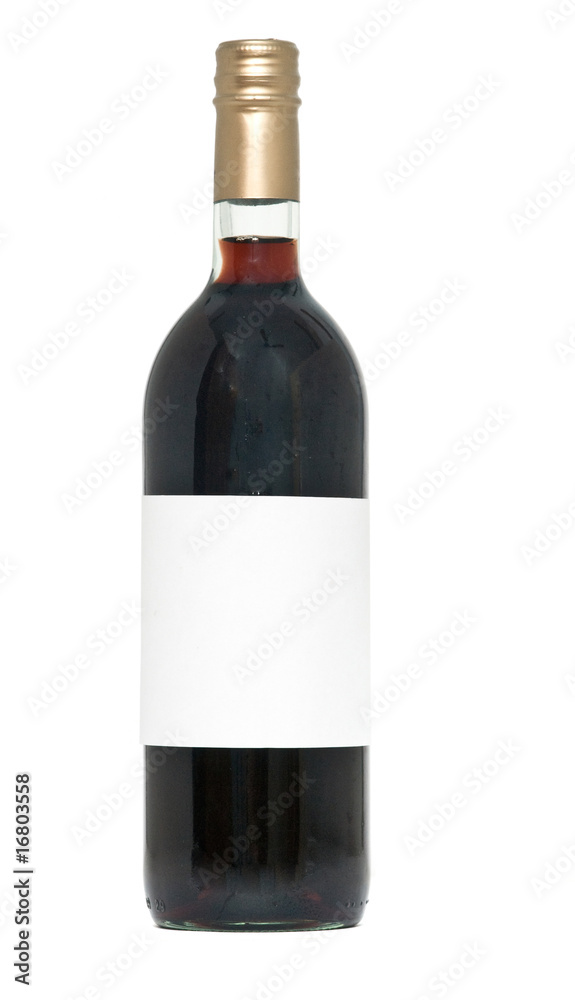 Obraz premium Wine bottle isolated on white background