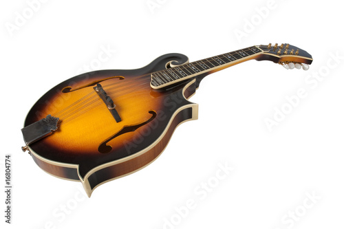 Bluegrass Mandolin Isolated on White background photo
