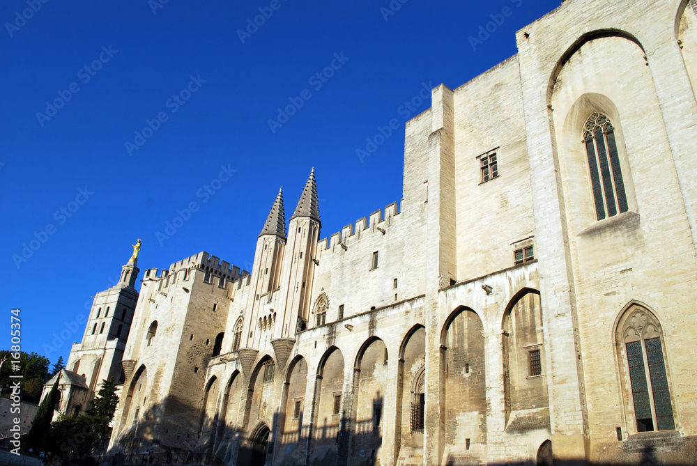 Au pied du Palais des Papes à Avignon