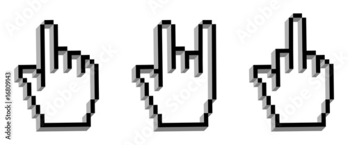 Hand cursor set