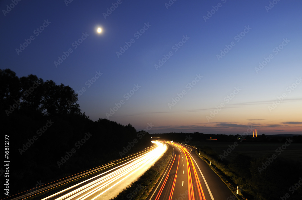 Obraz premium german freeway sunset