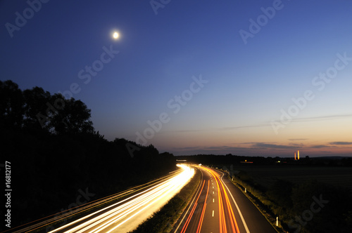 german freeway sunset