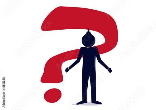 2d man with a red question mark