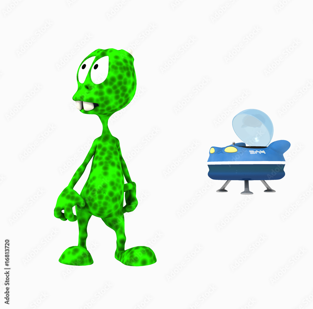 Obraz premium alien and space ship