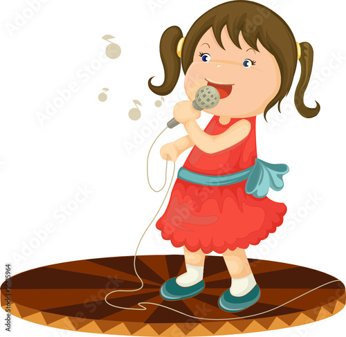 little girl singing