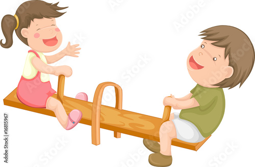 kids on seesaw