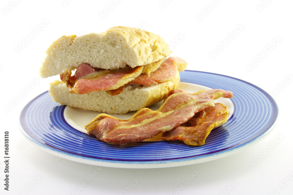 Cooked Breakfast Items on a Plate Cooked Breakfast Items on a Plate