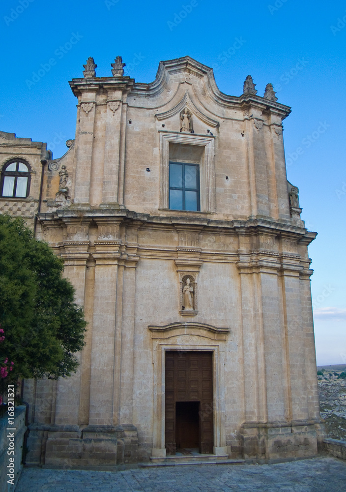 Fototapeta premium Sant' Agostino church. Matera. Basilicata.