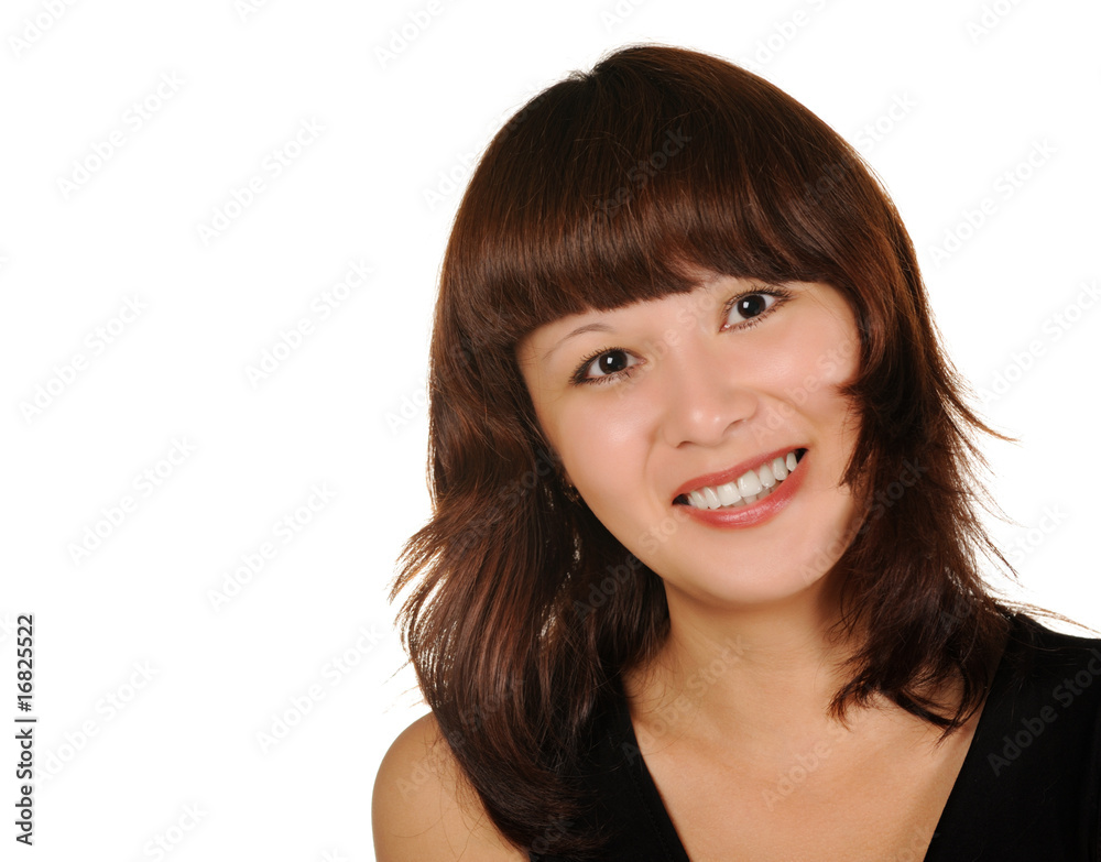 The beautiful girl on a white background The beautiful girl on a white background