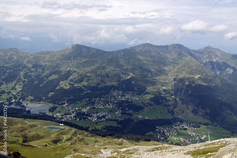 Fototapeta premium Blick auf Lenzerheide