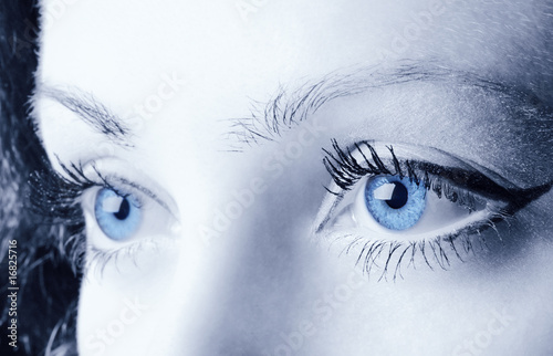 Female blue eyes