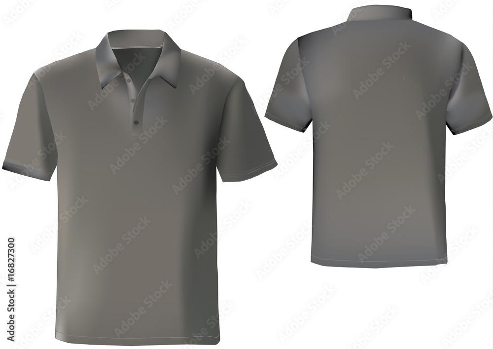 Black polo shirt design template with front and back. with mesh Stock Vector  | Adobe Stock
