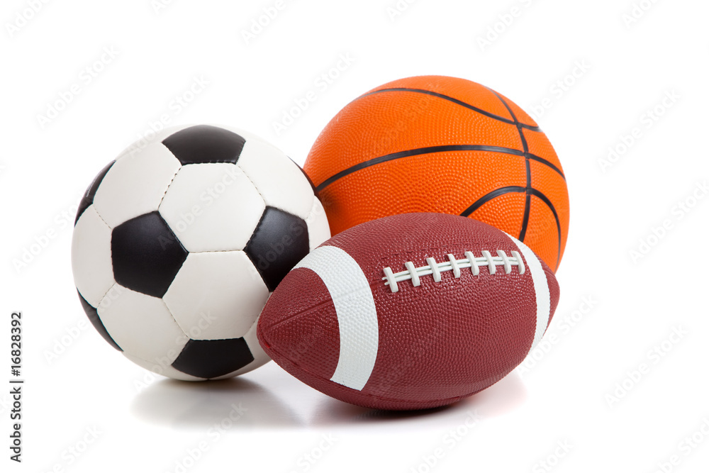 Sports Balls on White