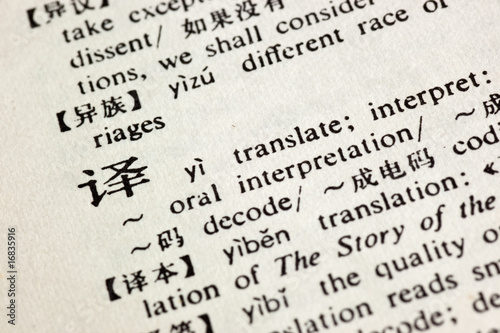 Translate written in Chinese in a Chinese-English dictionary photo