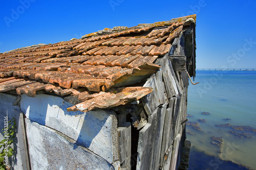 france; charente maritime; oléron; st trojan : cabanes ostréïcol photo