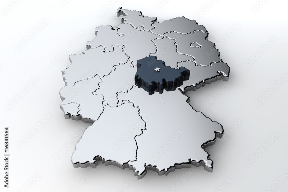 Deutschlandkarte Thueringen