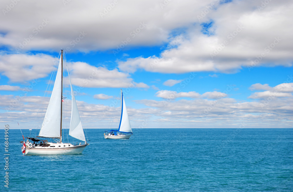 sail boating on blue water