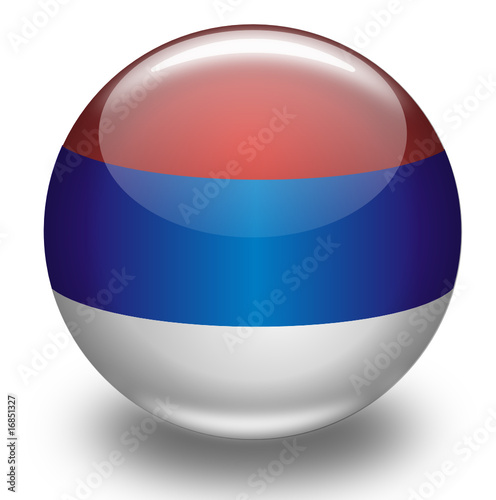 Kugel Serbien Fahne