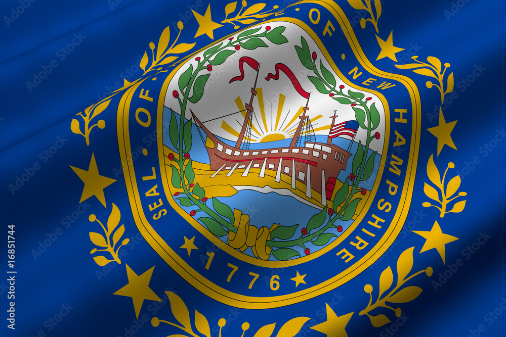 Obraz premium Flaga stanu New Hampshire