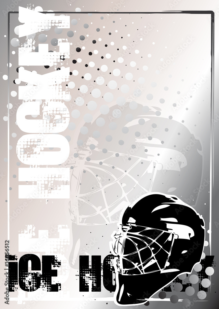 Naklejka premium ice hockey golden poster background 1