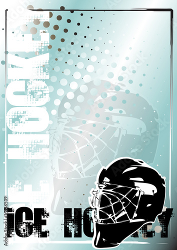 ice hockey golden poster background 2
