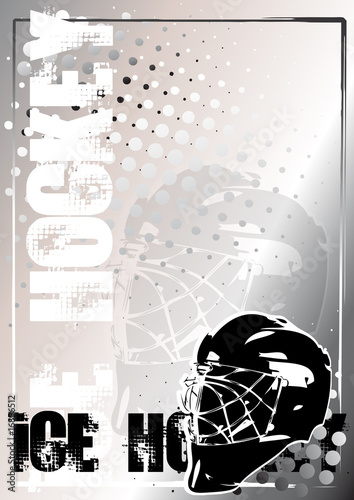 ice hockey golden poster background 1