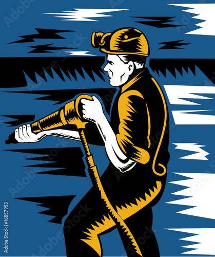 Miner with pneumatic drill